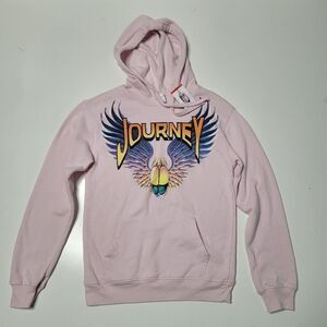 NEW JOURNEY BAND CONCERT PINK HOODIE HOODED SWEATSHIRT FREEDOM XS SMALL NWT